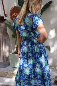 Island Dress turquoise floral