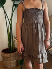 Mini Smoke Dress - marron