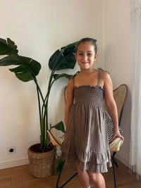 Mini Smoke Dress - marron