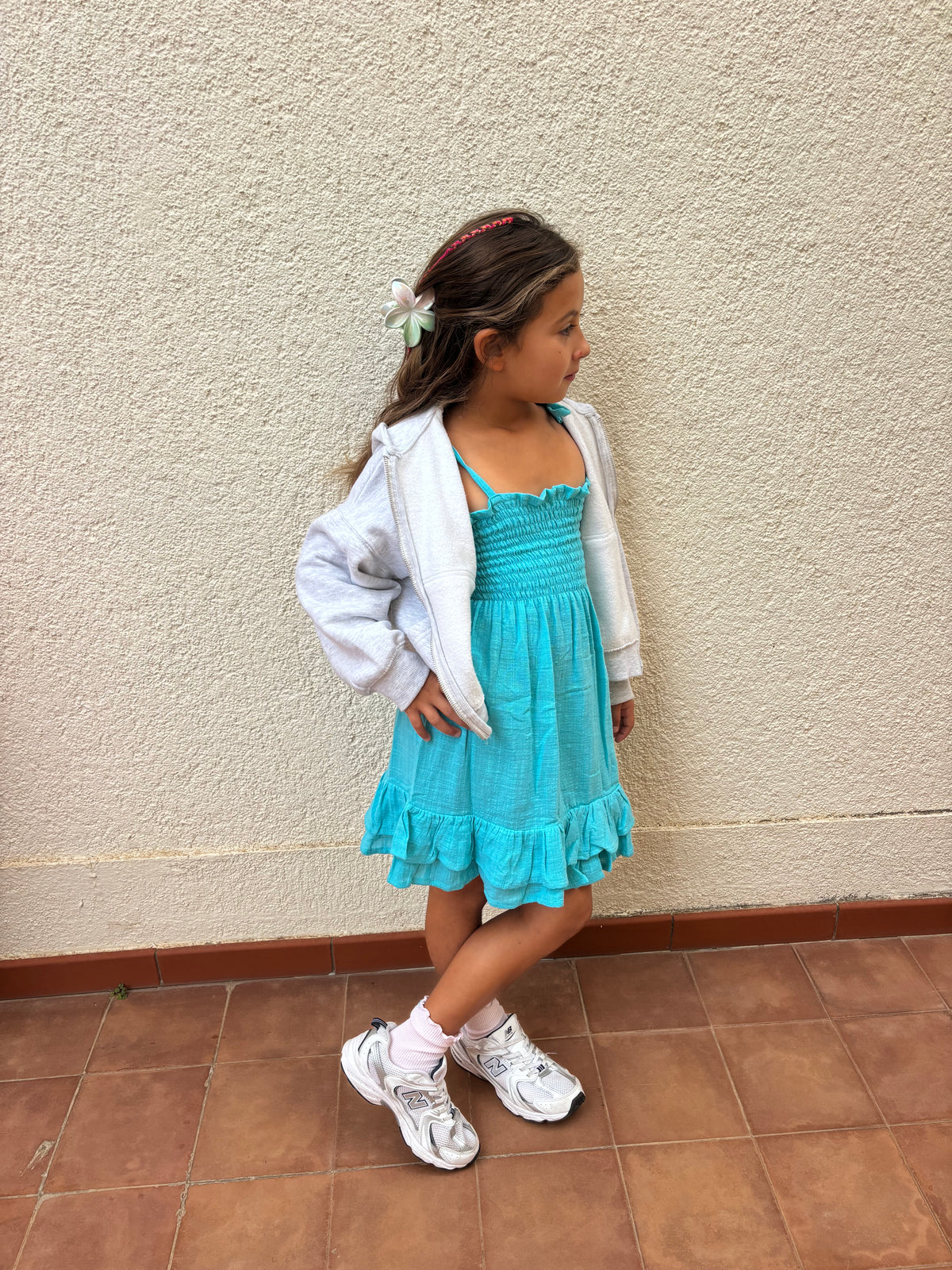 Mini Smoke Dress - turquoise