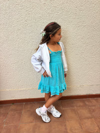 Mini Smoke Dress - turquoise