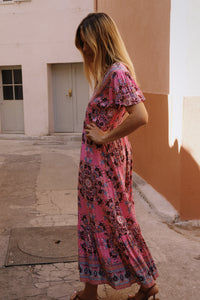 Nossa Dress - Geo pink