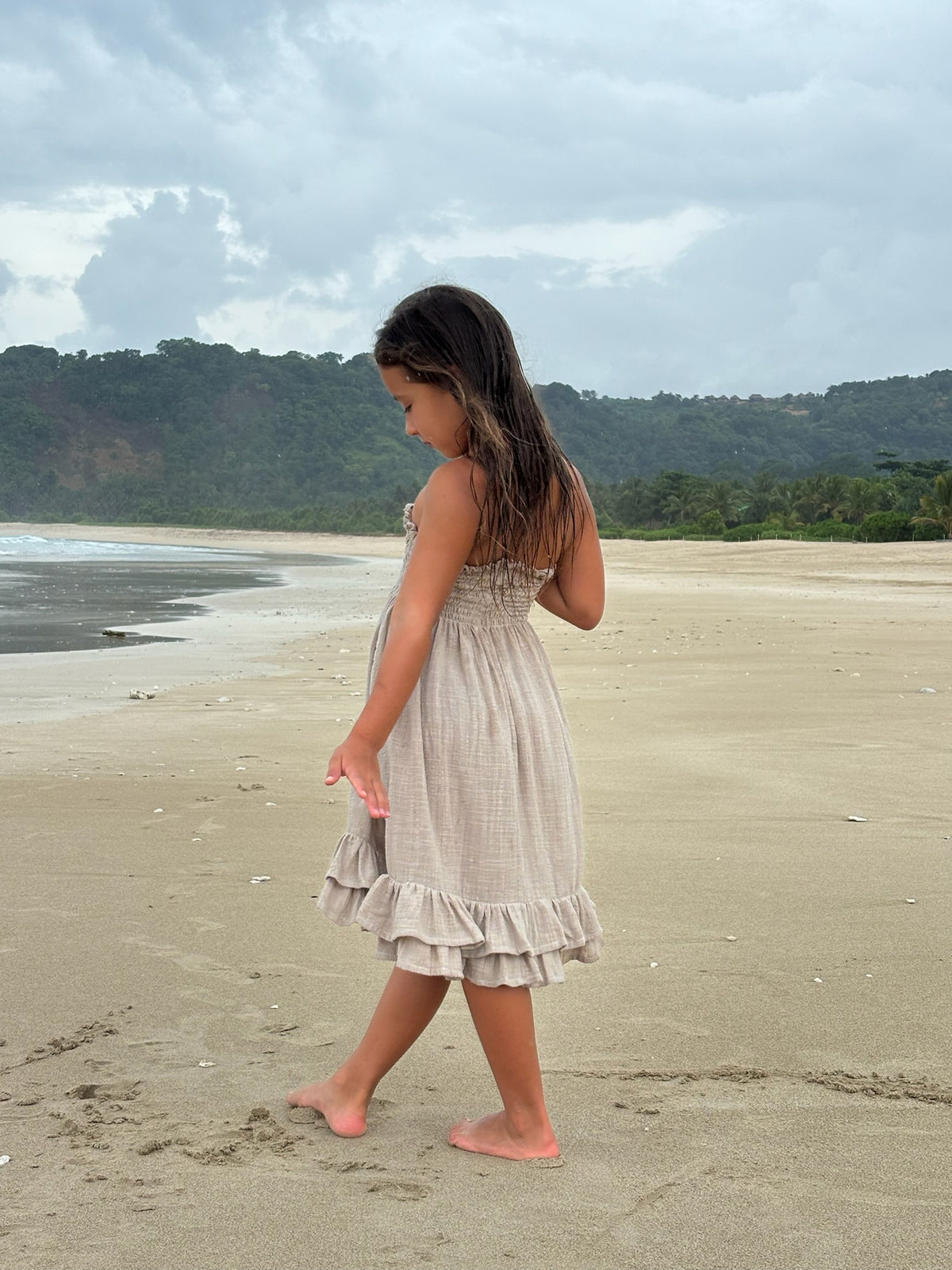 Mini Smoke Dress - Beige