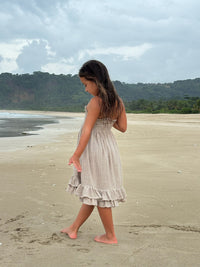 Mini Smoke Dress - Beige