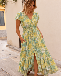 Island Dress Green lemon