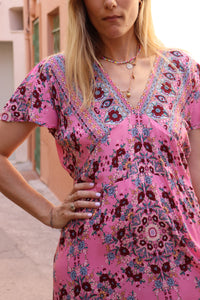 Nossa Dress - Geo pink