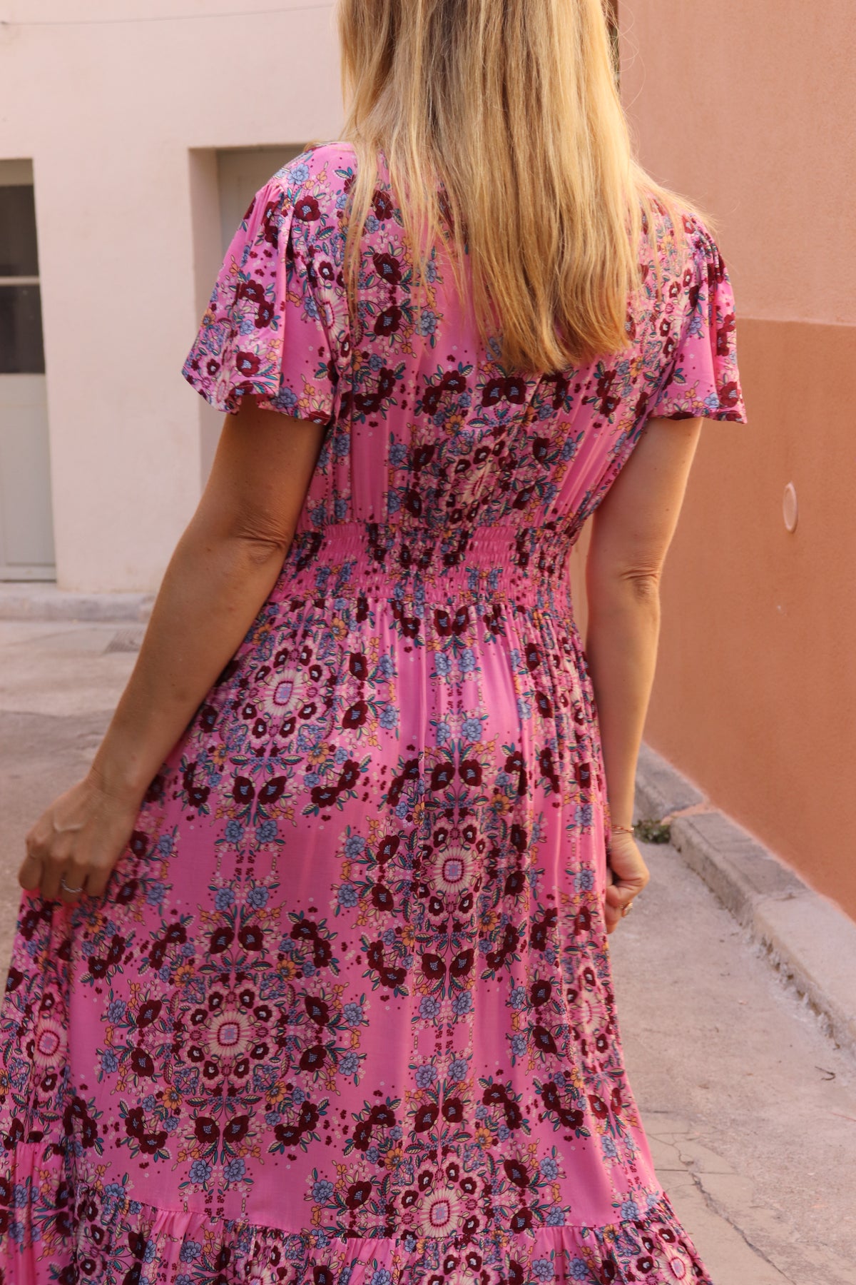 Nossa Dress - Geo pink