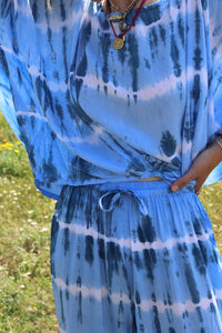 Top Cama Tie & Dye Bleu