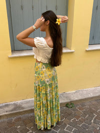 Maxi Siena skirt - Green lemon