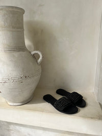 Mules Raphia - Noir