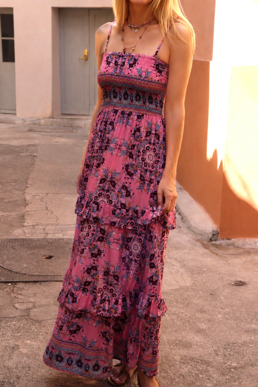 Jungle Dress - Geo pink
