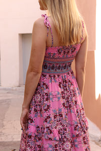 Jungle Dress - Geo pink
