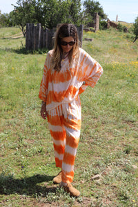 Top Cama Tie & Dye Orange