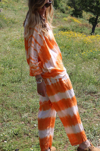 Top Cama Tie & Dye Orange