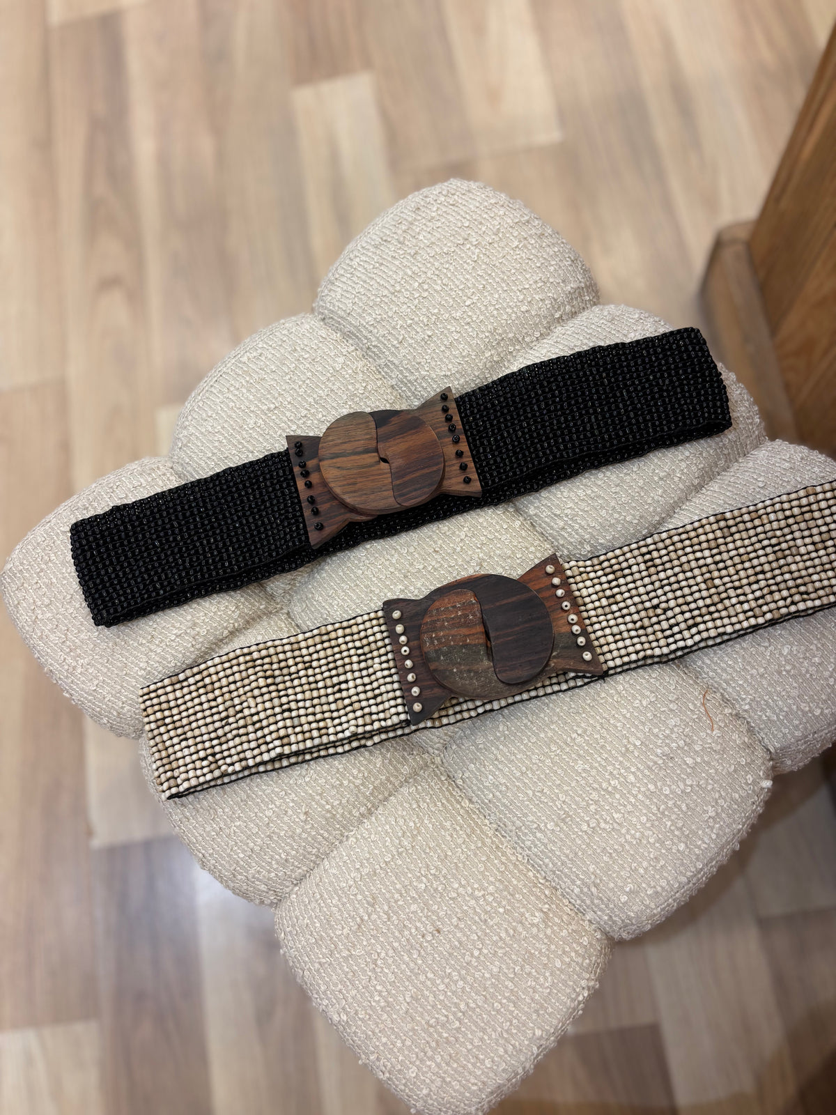 Ceinture Perles & bois
