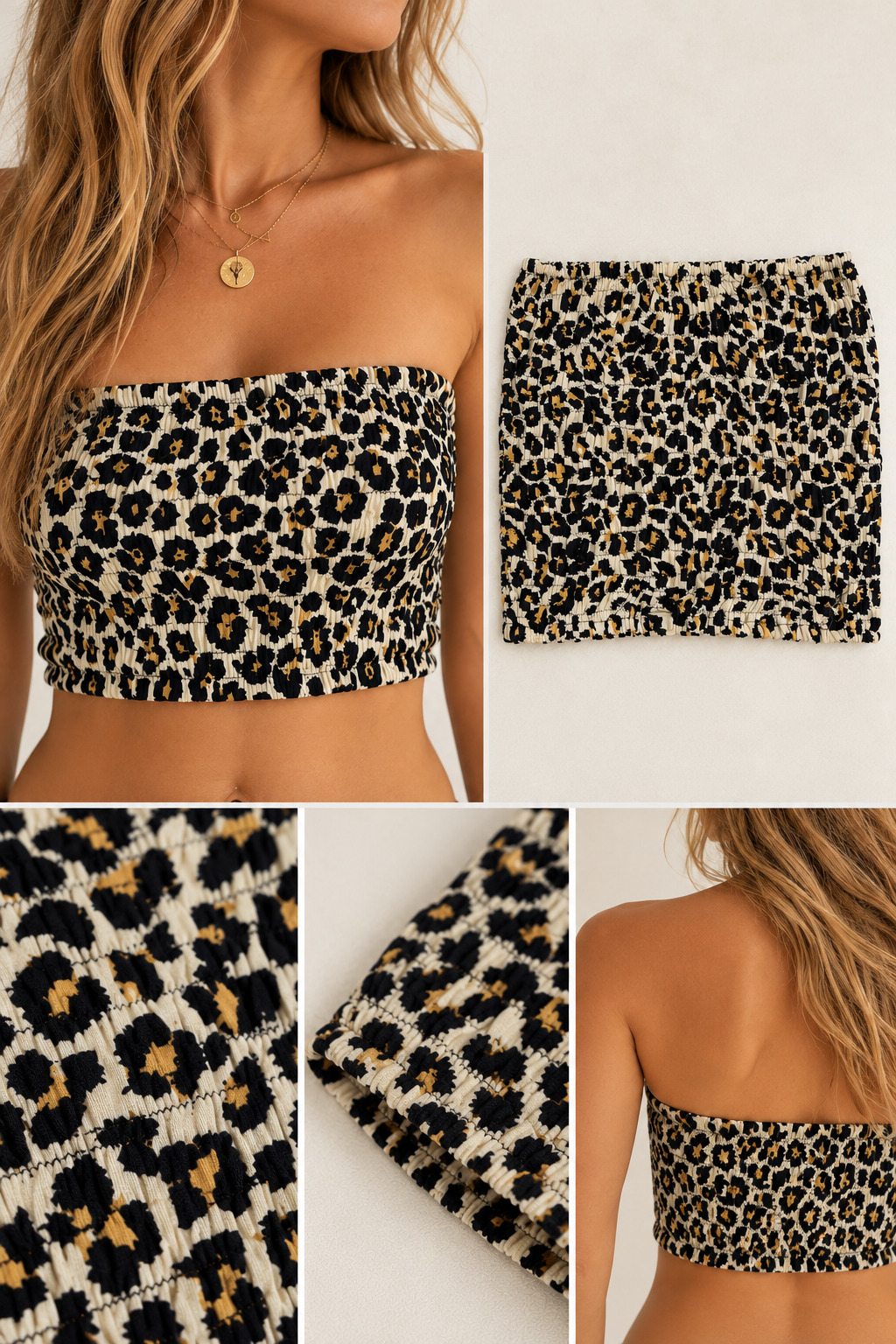 Crop top Smoke Leopard