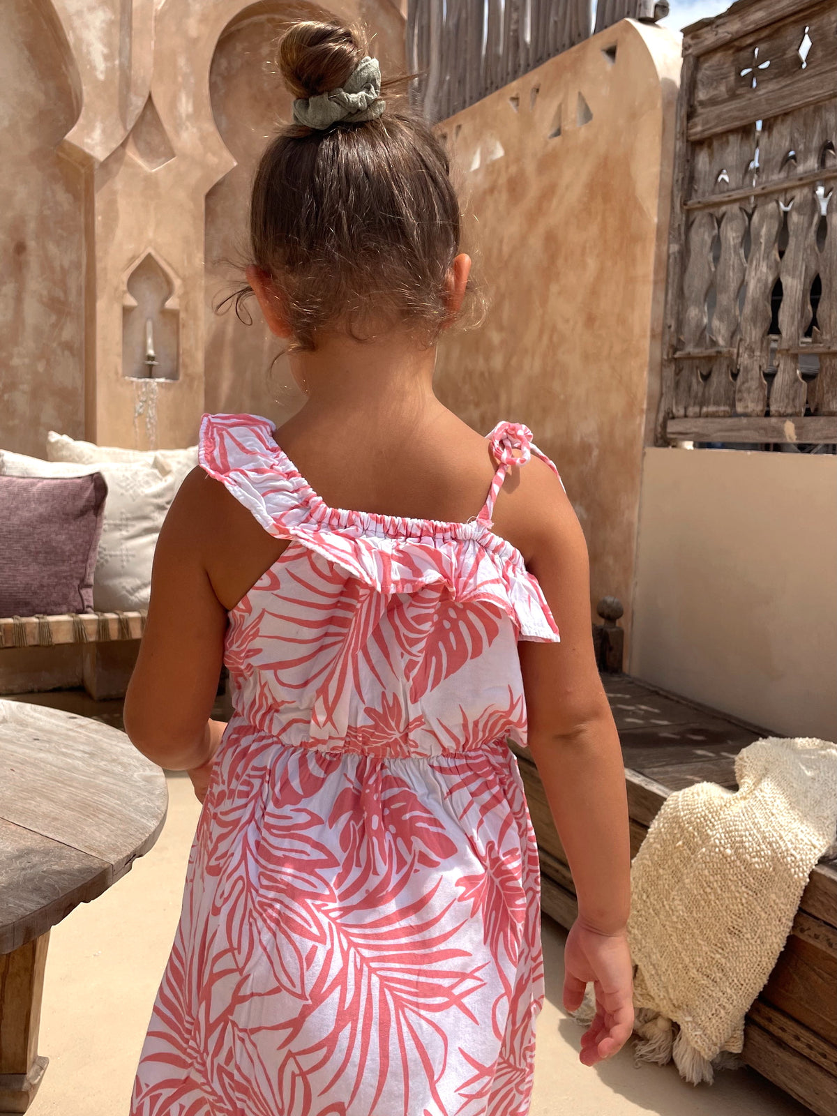Mini Dress Palm - Coral