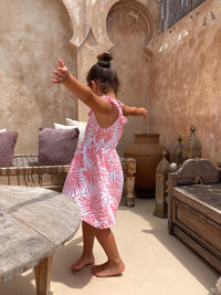 Mini Dress Palm - Coral