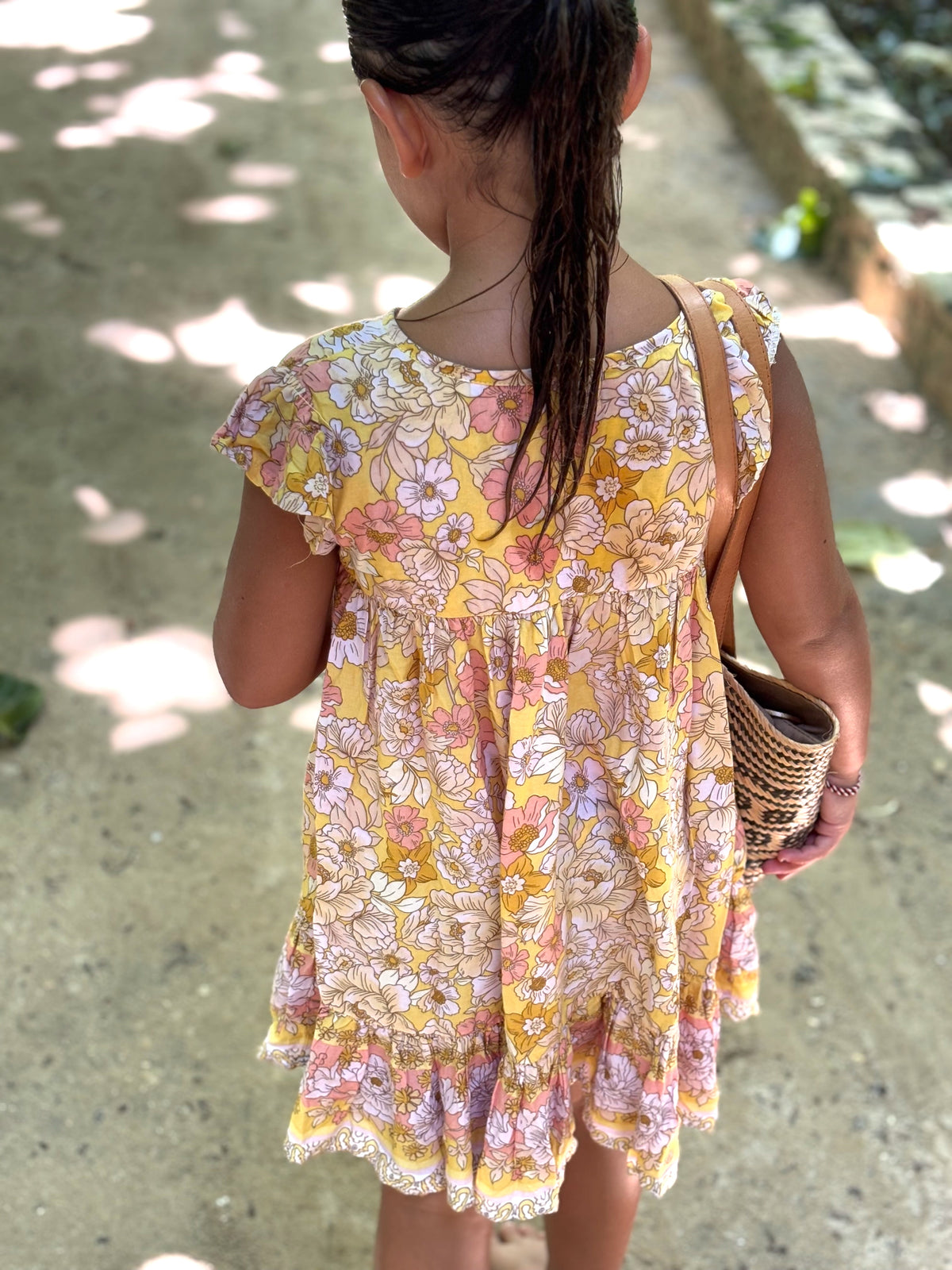 Mini Spella Dress - Yellow Floral