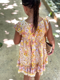 Mini Spella Dress - Yellow Floral