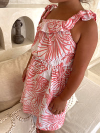 Mini Dress Palm - Coral