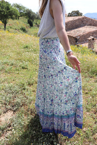 Maxi Siena skirt - Blue floral