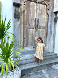 Mini Spella Dress - Yellow Floral