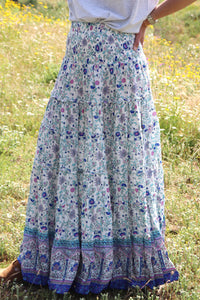Maxi Siena skirt - Blue floral