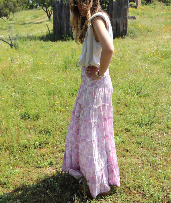 Maxi Siena skirt - Lila birds