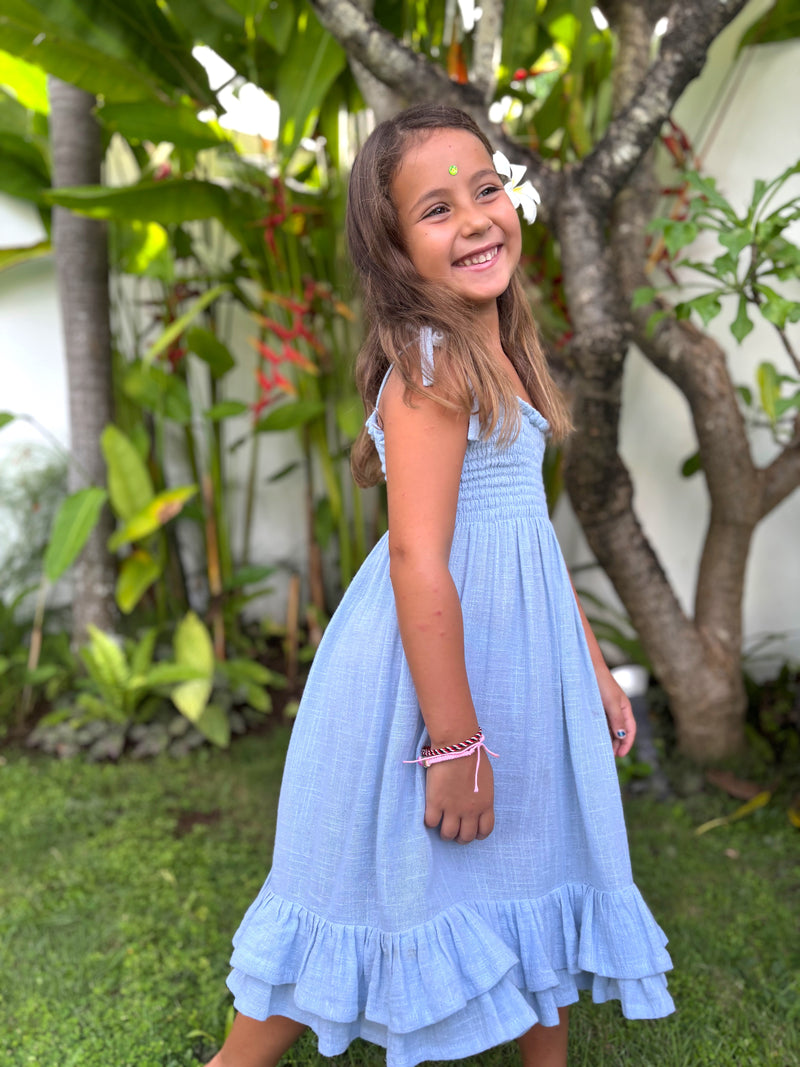 Mini Smoke Dress - Baby blue